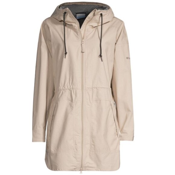 Women's Columbia Sage Lake Long Lined Jacket XS Extra Small Cream Beige Coat - Picture 4 of 8